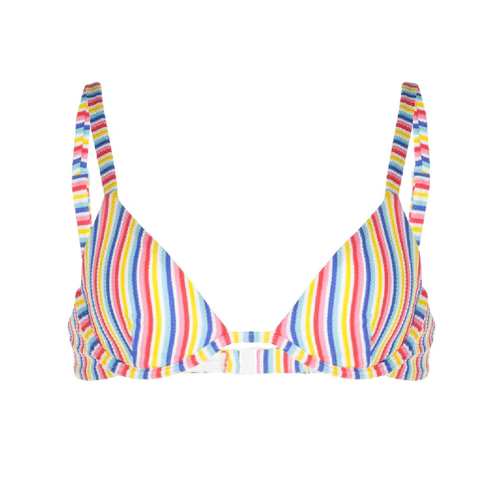 Onia Women's Madeline Bikini Top In Multi Micro Stripe Size XS
